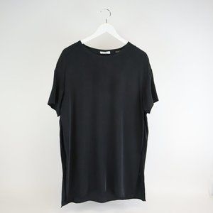 Equipment Riley Black Silk Oversized Vented Tunic